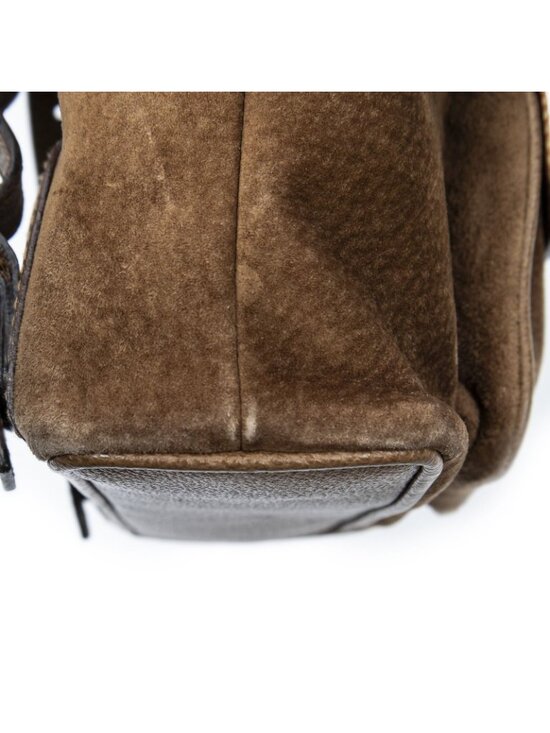 Gucci Mini Bamboo Backpack Brown Suede Leather main image 4
